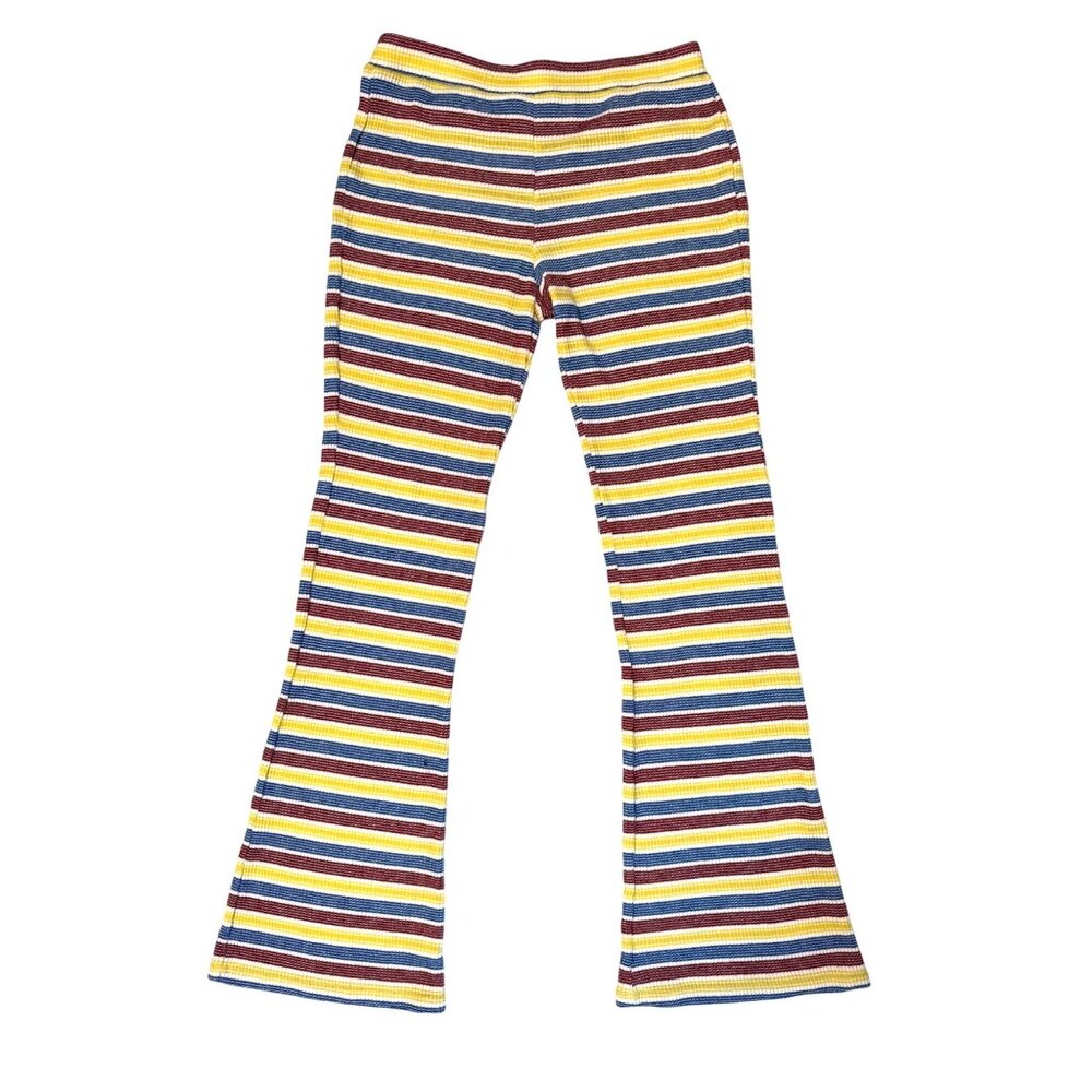 2/$25 Zara LARGE Multicolor Vintage Striped Knit Flared Pants